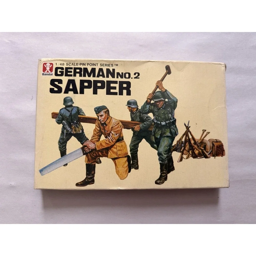 Vintage 1970s Bandai 1/48 German Sapper No. 2 Pin Point Series Model Kit 8244